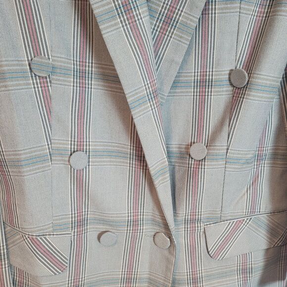 Cabi Sleuth Blazer Women's Size 8 Gray Plaid Relaxed Fit Preppy Office Career - Picture 5 of 14